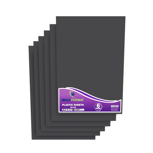 Mega Format Flexible Plastic Sheet - Black Plastic Board Sheets for Crafts, Signage, Modeling Projects, Picture Frames, Paintings & POP Displays – Durable Sheet Plastic Panel 8.5