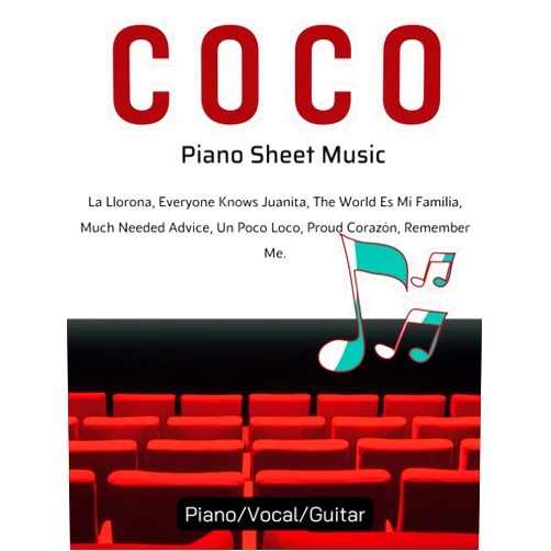 Carly Detter Coco Piano Sheet Music: Piano/Vocal/Guitar Chords