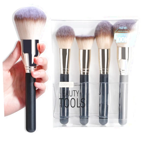 BS-MALL Makeup Brush Set 4 Pcs Premium Foundation Synthetic Powder Concealers Makeup Brushes Big Cosmetic Brushes…