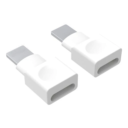 EMATETEK Upgrade i-Phone Extender Adapter Connector. 2PCS i-Phone Extension Docking Seats Pass Audio, Video, Picture, Music, Data and Power Charger. (White)