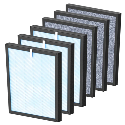Cabiclean HSP001 Replacement Filter Compatible with HATHASPACE HSP001 Smart Air Purifiers, 4 Stages Filtration with H13 True HEPA and Activated Carbon Pre-Filter, 3 Pack