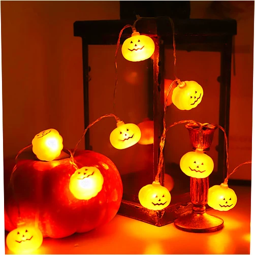 VINNYSEN Halloween Decorations 20 LED 9.8ft Pumpkin String Lights, 3D Waterproof Orange Halloween Decor Pumpkin Lights for Indoor Bedroom Outdoor Decor Party Decorations