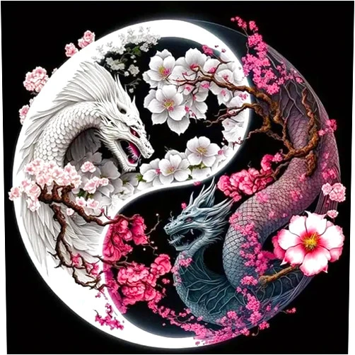 SOTYIOO Diamond Painting Kits for Adults. Dragon Diamond Art Full Drill Round Gem Art 5D Diamond Dots Suitable Home Wall Decor 14x14inch