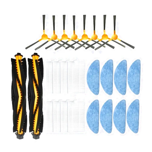 ZiRoxi Vacuum Cleaner Spare Parts Hepa Filter Main Side Brush Mop Cloth，Compatible for LIECTROUX C30B XR500 E30，Compatible for Proscenic 800T 820S