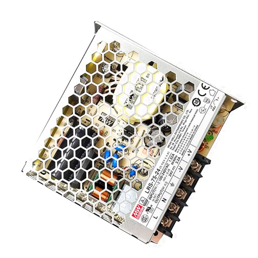 MEAN WELL - 1993 Mean Well LRS-75-24 Enclosed Switching Power Supply, Single Output, 24V, 3.2A, 76.8W, 3.9