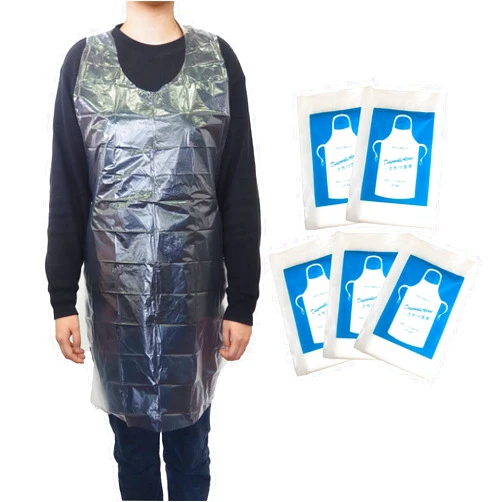 Nobuwile 100 Pcs Disposable Aprons, Clear Plastic Aprons, Waterproof and Oil-Proof, Disposable Smocks for Painting, Cooking, Housework, Picnic