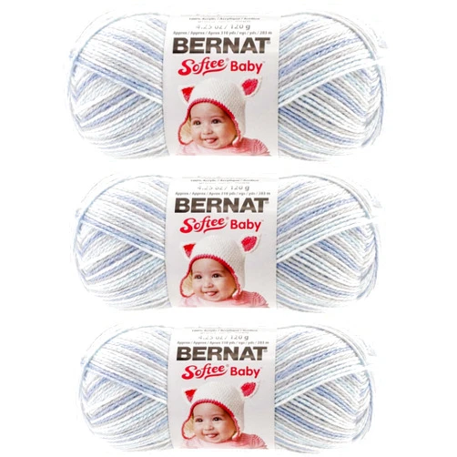 Bernat 166031-31129 Softee Baby Yarn - Ombres - Blue Flannel3