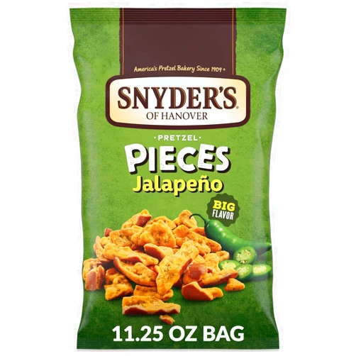 Snyder's of Hanover, Pretzel Pieces, Jalapeno, 11.25 ounce Bag (Pack of 3)