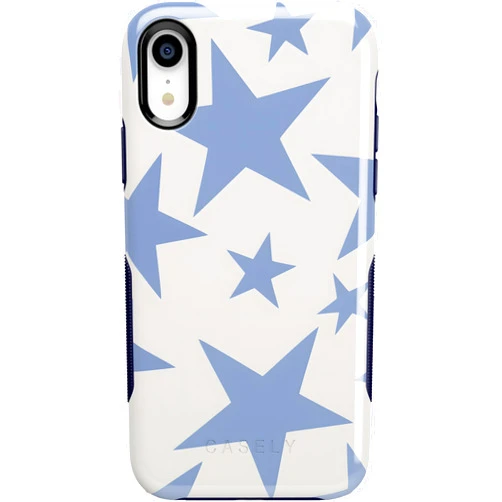 Casely iPhone XR Case | Stars Align | Blue & White Stars Case