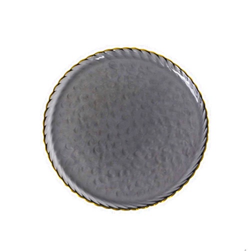 OAQZGBVK Dinner Plates Nordic Style Phnom Penh Fruit Plate Creative Set Glass Plate Household Light Luxury Salad Plate Dish Plate Dinner Plate Dishes Dessert Plates (B Large) (A Small)