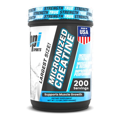 BPI Sports Micronized Creatine – Boost Strength, Reduce Fatigue – Lean Muscle Support with Creatine Monohydrate – Unflavored Powder for Recovery, Endurance, and Performance (200 Servings)