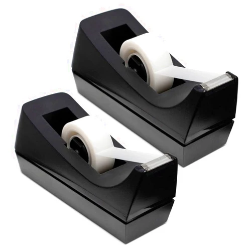 Manaloom Desktop Tape Dispenser - Non-Skid Base - Weighted Tape Roll Dispenser - Perfect for Office Home School (Tape not Included) 2 Pack