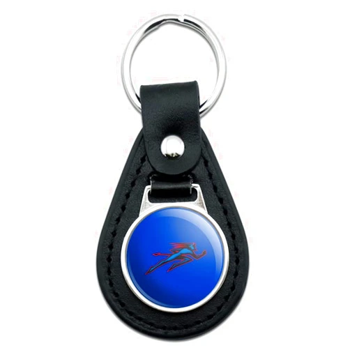 GRAPHICS & MORE DePaul Primary Logo Black Leather Keychain