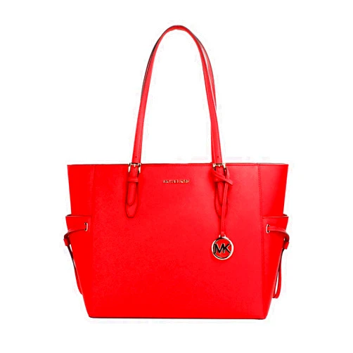Michael Kors Gilly Large Jet Set Drawstring Top Zip Tote (Bright Red)