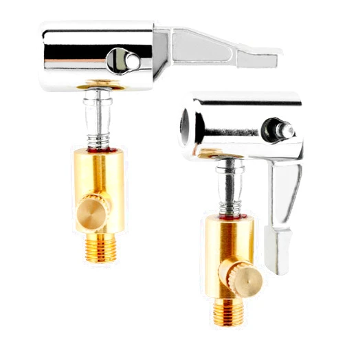 TLPCRKI 2pcs Lock On Air Chuck Tire Inflator Hose Adapter, No Air Leakage Air Compressor Pump Clip On Tire Chucks, Locking Tire Air Chuck with Standard Tire Valve Thread