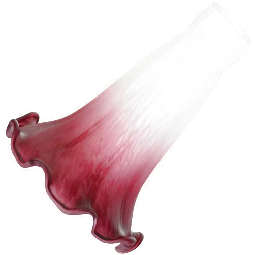 Bieye LS101S Lily Flower Blown Glass Lampshade (White Amaranth, Opening I.D. 0.87