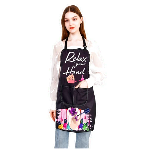 JXGZSO Nail Technician Apron Nail Cosmetology Gift Relax Your Hand Nail Salon Apron for Women Nail Artist Appreciation Gifts