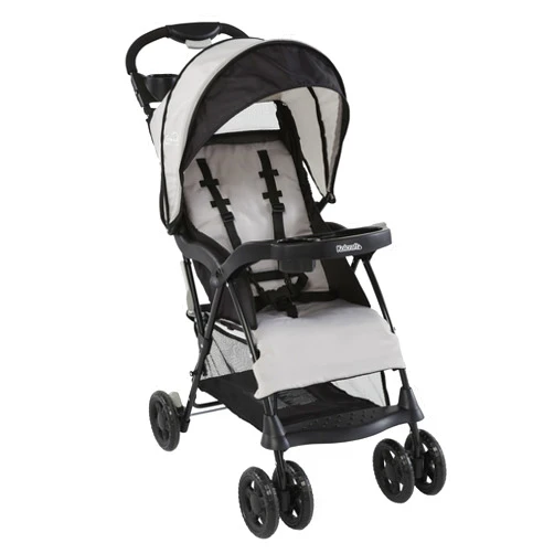 Kolcraft Cloud Plus Lightweight Easy Fold Compact Toddler Stroller and Baby Stroller, Travel Stroller, Large Storage Basket, Multi-Position Recline, Convenient One-hand Fold, 13 lbs - Slate Gray