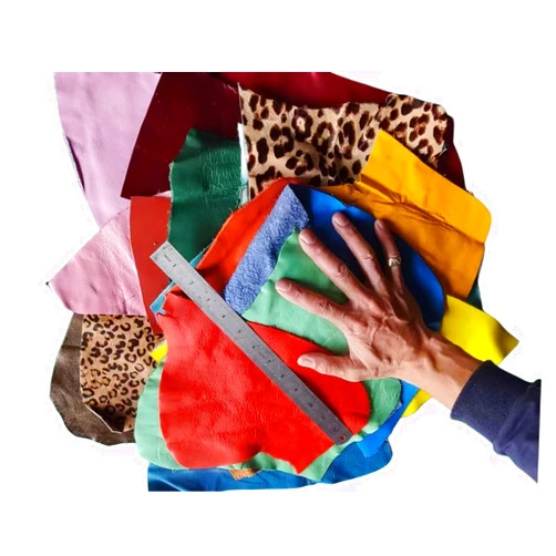 KEHLDMENG Leather Scrap Rainbow Mixed Leather Scrap Set, Approx. 10-20 Pieces, Palm Size (Rainbow Mix 2LB)