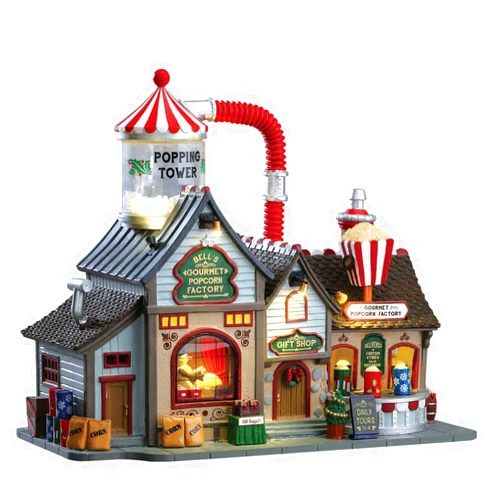 Lemax Bell's Gourmet Popcorn Factory, with 4.5V Adaptor #75188