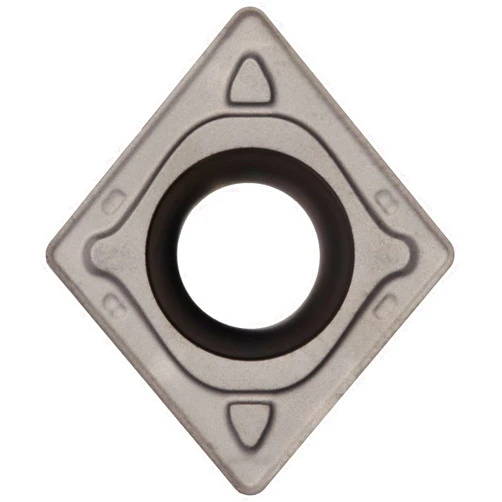Sandvik Coromant CoroTurn 107 Carbide Turning Insert, CCMT, 80 Degree Diamond, KF Chipbreaker, H13A Grade, Uncoated, CCMT 3(2.5)1-KF, 3/8