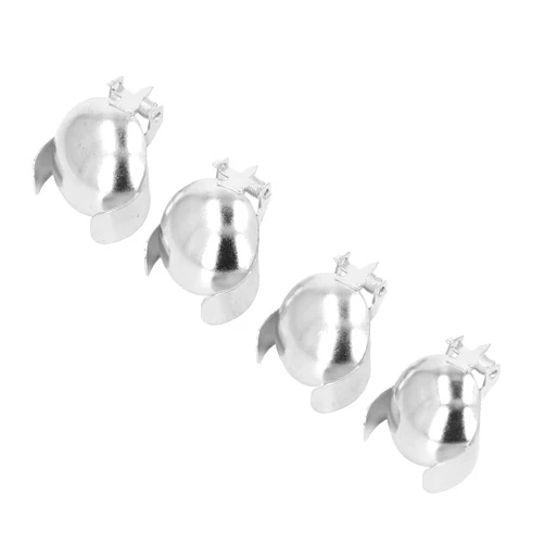 Luqeeg 4pcs Automatic Candle Extinguisher, Wick Flame Snuffer, Candle Snuffers Accessory for Putting Out Candle Flame Safely for Candles Up to 0.8 inches (Silver)