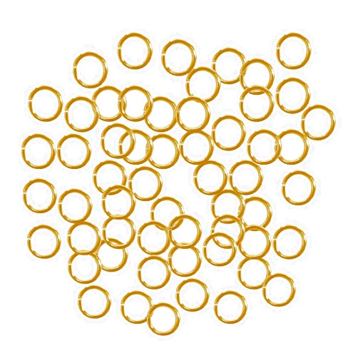 Rockin Beads (TM) Rockin Beads 400 Jump Rings Gold Plated Brass 6mm Round 18 Gauge Jewelry Connectors Chain Links