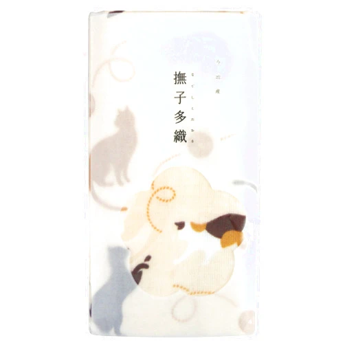 Kenema Nadeshiko Imabari Towel Cotton Face Towel 34cmx90cm Cat