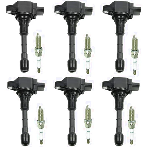 CNPAPC Ignition Coil Packs 6pcs + Iridium Spark Plugs 6pcs Fit for Nissan Infiniti Maxima Murano Pathfinder Quest Altima Q50 QX60 FX35 3.5L V6 Replacement for UF550…