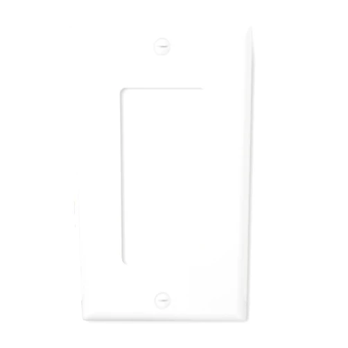 Maxxima 10 Pack 1 Gang Decorative Outlet Wall Plate - White, Standard Size Cover, Ideal for Light Switch, Single Outlet, Timers, or Dimmers - 10 Pack