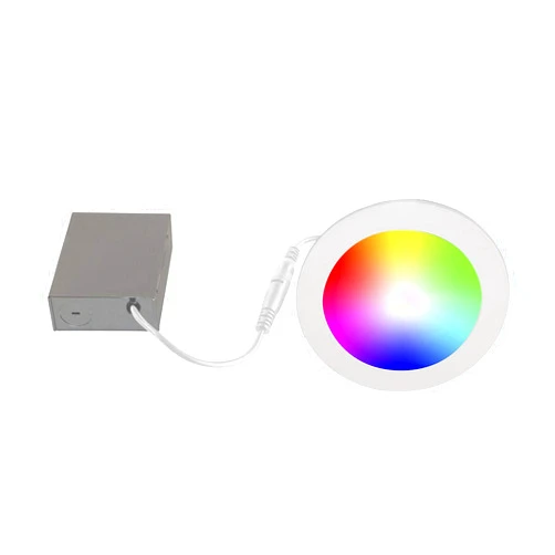 BAZZ Smart Home 6-in Wi-Fi RGB Tunable Slim Disk LED Recessed Fixture Kit-White