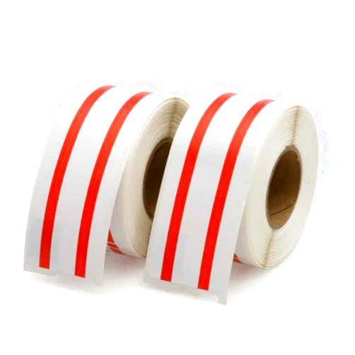 LABEL VALUE.COM LabelValue Brand LV-SLP-FLR File Labels - Compatible with Seiko Printers - Red Stripe Labels, 2 Rolls Per Pack
