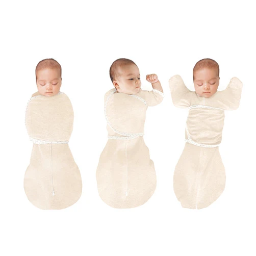 SwaddleDesigns 6-Way Omni Swaddle Sack Arms Up Swaddle for Newborn, More Options to Calm Startle Reflex, Improves Sleep, Easy Transition Baby Sleep Sack, Small, 0-3 Mo, 6-14 lbs, Heathered Oatmeal