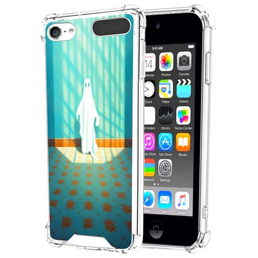 SANTUO Transparent Phone Case for iPod Touch 5/6/7,Ghost-BR114 with Four Corner Protection