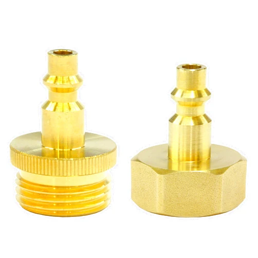 Vibrant Yard Company Water Blowout Quick Connect Plug Fittings for Air Compressor, Winterize Kit for RV, Camper, Outdoor Plumbing, Garden Hose, and Sprinkler Systems (One Pair)
