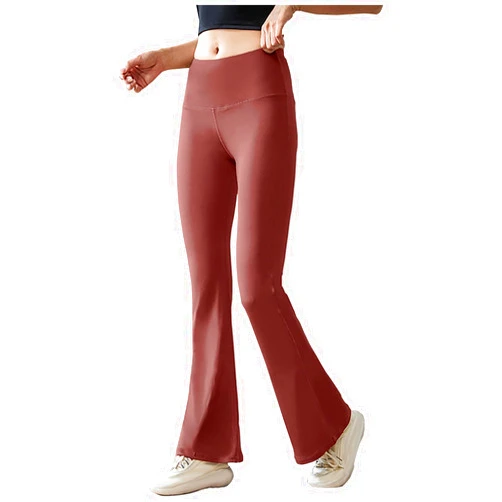 Bawilom Flare Yoga Pants for Women High Waisted Flare Leggings Comfy Bootcut Yoga Pants Stretchy Seamless Tight Trousers