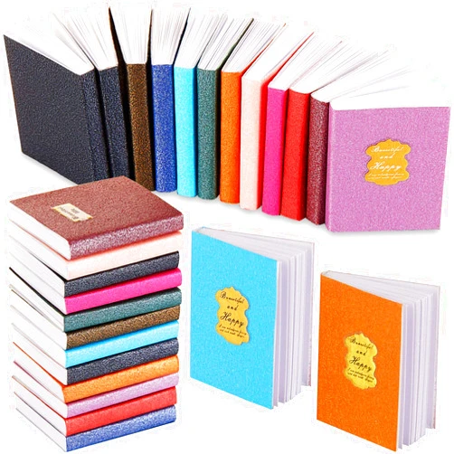 Skylety 24 Pieces 1:12 Scale Miniatures Dollhouse Books Assorted Miniatures Dollhouse Accessories Small Books Decoration Accessories Doll Toy Supplies(Label Style)