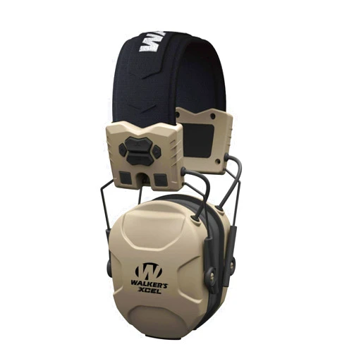 WALKER'S XCEL Digital Electronic Muff-26dB NRR Noise Protection Sound Enhancement Shooting Safety Earmuff, 2 AAA Batteries, XCEL 100, One Size