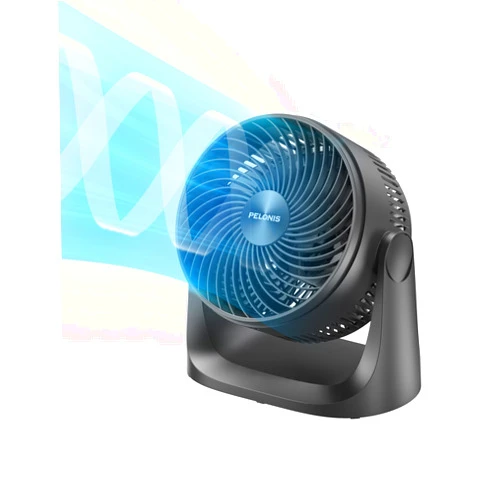 Pelonis 3 Speed Small Room Air Circulator Fan with 7-inch Blade, Table Fan with 100° Adjustable Head Tilt - Desktop Fan for Bedroom,Dorm and Office - Ventilador for Air Conditioner and Heater, Black