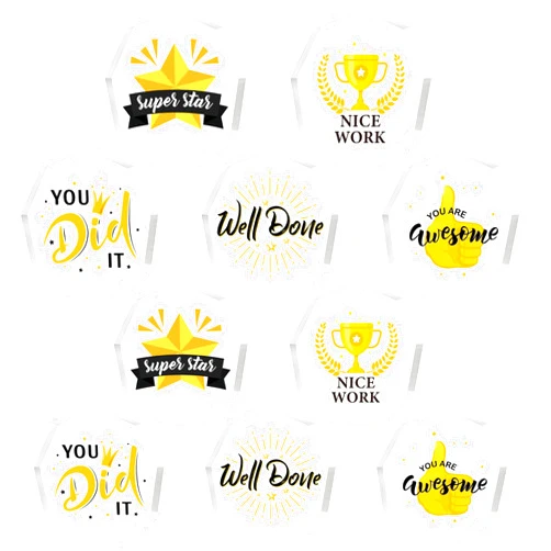 YHNTGB 10 Pcs Appreciation Acrylic Award Acrylic Trophies Award Gift Acrylic Thank You Award Gift Awards Sports Rewards for Adults and Kids Employee Party Office Classroom Decorations