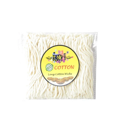 IS4A Puja Cotton Wicks Religous Long Jyot Bati Akhand Oil Lamp Diya Diwali Lighting (Long)