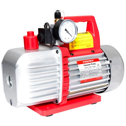 Kozyvacu Dual-Stage Rotary Vane Vacuum Pump for HVAC/Auto AC Refrigerant Recharging, EPoxy Resin or Wine Degassing, Laboratory, Medical or Milking (500P)