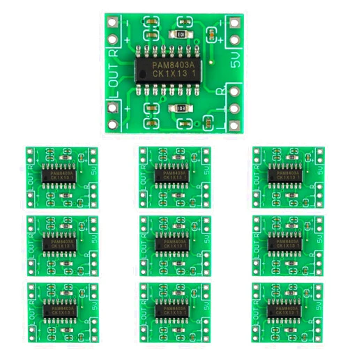 EPLZON PAM8403 Ultra Mini Digital Power Amplifier Board 2×3W Class D 2.5-5V Input can be powered by USB(pack of 10 pcs)
