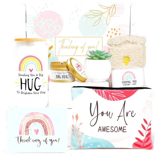 Frerdui Get Well Soon Gift Baskets for Women, Feel Better Gifts for Women, Get Well Gifts for Women After Surgery, Sending Hug Gifts, Thinking of You Gifts, Encouragement Cheer up Gift for Her, Sick Friend