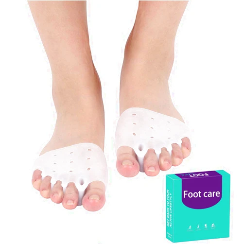 Askilt Gel Metatarsal Cushion Pads, Toe Separators Bunion Splint Pads for Hallux Valgus, Hammer Toe, Forefoot Pads,Gel Metatarsal Pad Breathable for Mortons Neuroma