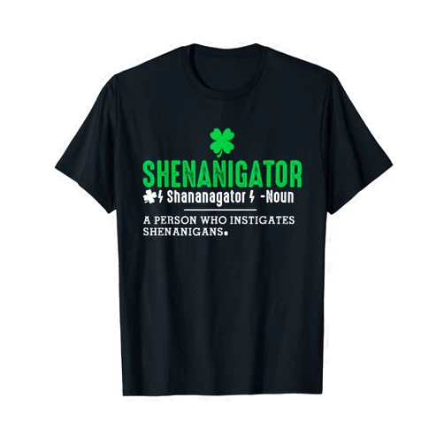 BoredKoalas St Patricks Day Irish Shamrock Shirt Funny St Patricks Day Shirt Shenanigator Shenanigans Outfit T-Shirt