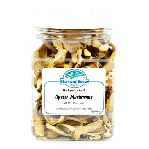 Harmony House Foods Dried Oyster Mushrooms (1.75 oz, Quart Size Jar)