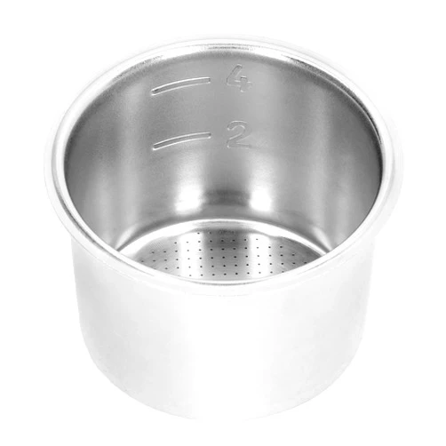 Serlium Stainless Steel Coffee Filter Basket, 51mm Coffee Porous Filter Baske 4 Cup Coffee Non Pressurized Filter Bowl for Home Cafe Milk Tea Shop