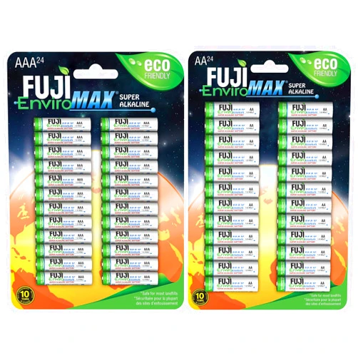 Fuji Enviromax Super Alkaline AA Eco Friendly Batteries (Pack of 24)