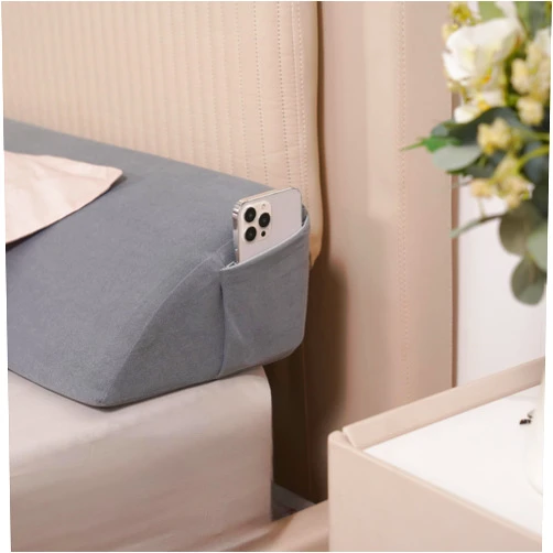 Aurako Queen Size Bed Wedge Pillow Headboard Pillow Mattress Wedge Bed Gap Filler Triangle Memory Foam Wedges Body Positioners for Sleeping Body Lumbar Backrest Reading Bolster Pillow